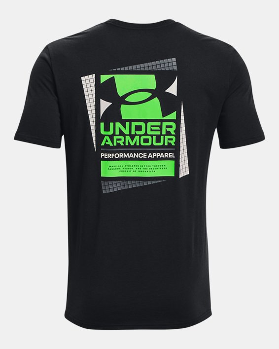 Men's UA Multicolor Box Logo Short Sleeve, Black, pdpMainDesktop image number 5